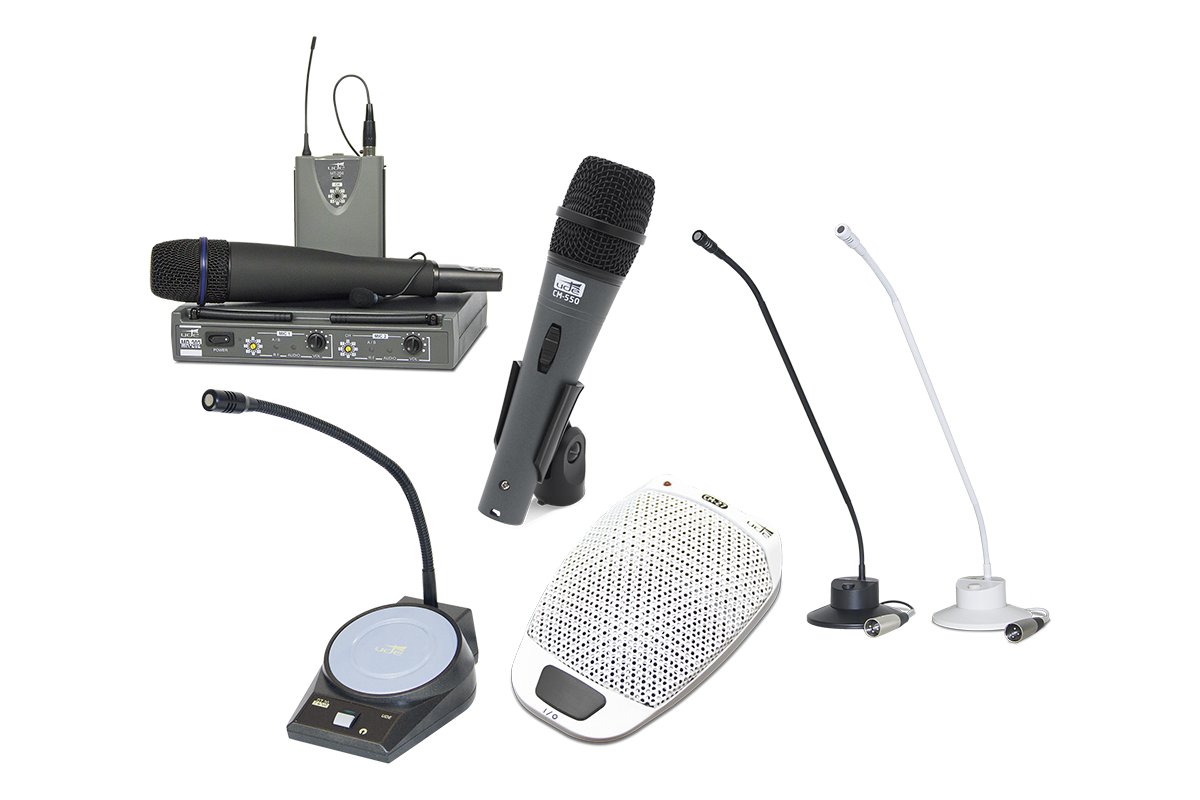 Gama de micrófonos y pupitres UDE para aplicaciones de audio y megafonía
