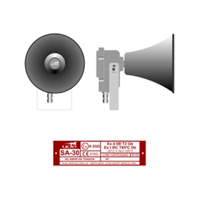 altavoz exponencial antideflagrante